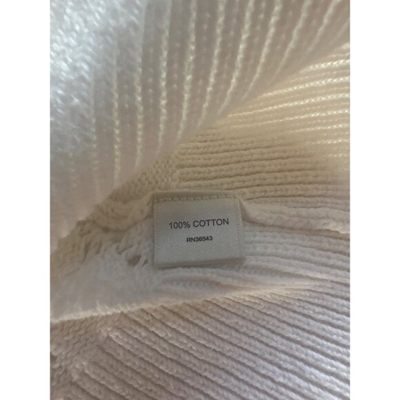 Van Heusen Womens Lace Knit Cardigan Sweater White Short Sleeve XL - Picture 7 of 7